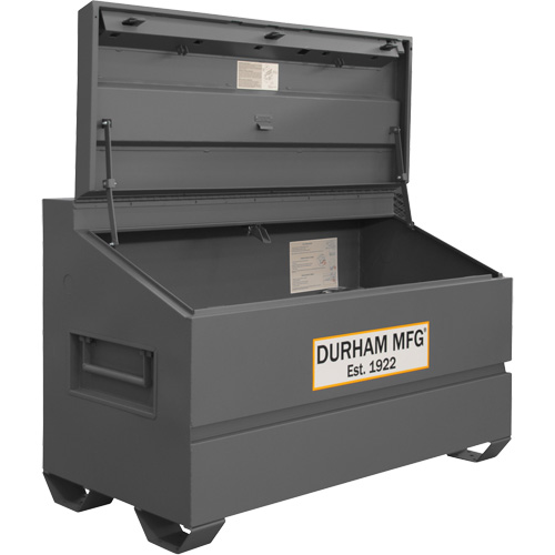 Jobsite Sloped Lid Storage Box, 60" x 30" x 39-3/8", Steel, Grey Cam Industrial