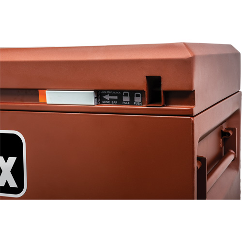 Site-Vault Chest, 72" x 24" x 30-3/4", Steel, Orange Cam Industrial