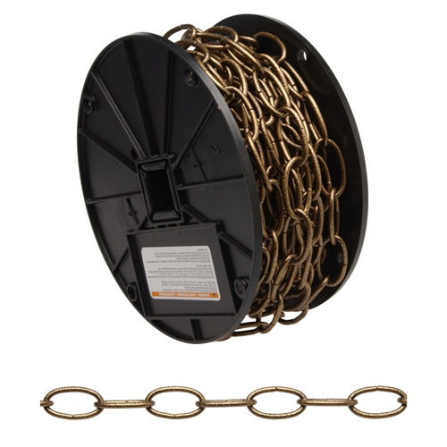 Chaîne d&eacute;corative, Acier au carbone, #10 x 60' (18,3 m) l, Charge d'utilisation 35 lb (0,0175 tonne) Cam Industrial