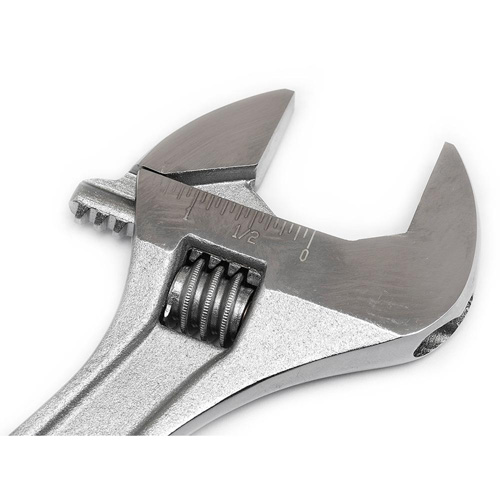 Adjustable Wrench - Boxed, 10" L, 1-5/16"/34 mm Max Width, Chrome Cam Industrial