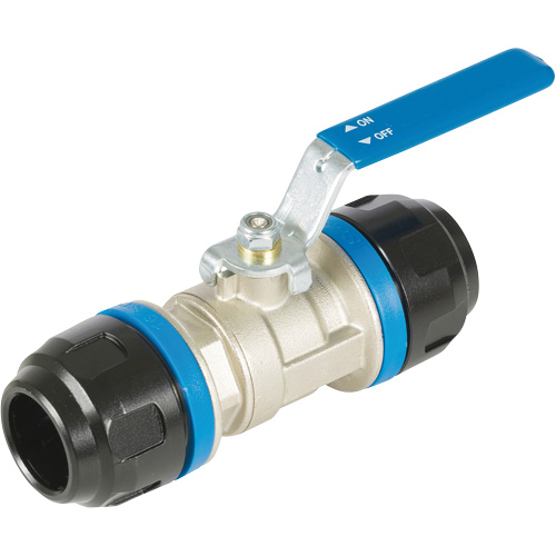 Standard Ball Valve, Aluminum, Manual, 1", Push Cam Industrial