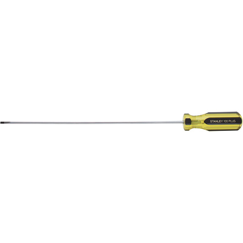 100 PLUS&reg; Extra-Light Cabinet Tip Screwdriver, 1/8" Tip, Round, 6-5/8" L, Plastic Handle Cam Industrial