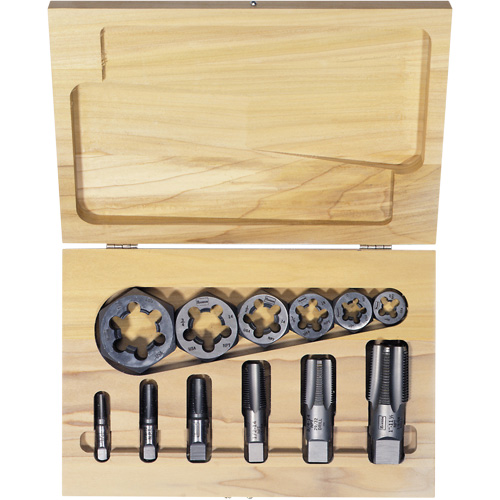 Hexagon Re-threading Tap & Die Set, 12 Pieces Cam Industrial