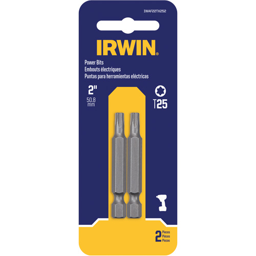 Embouts pour outils &eacute;lectriques, Torx, Embout T-20, Prise 1/4", Longueur 2" Cam Industrial