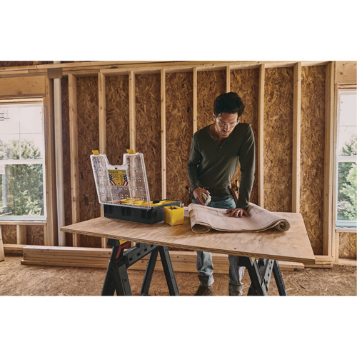 Deep Professional Organizer, 17-1/2" W x 4-1/2" D x 14" H, Black/Yellow Cam Industrial