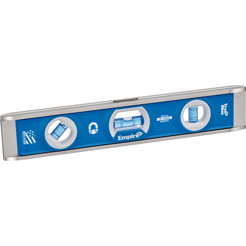 Torpedo Level, 10" L, Aluminum, 1 Vials, Magnetic Cam Industrial