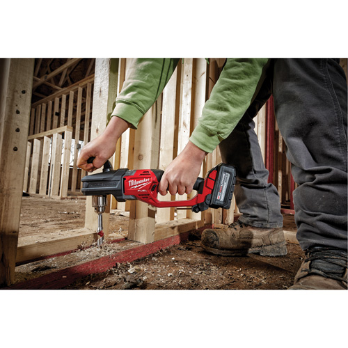 M18 Fuel Hole Hawg&reg; Right Angle Drill (Tool Only), 18 V, 1/2" Chuck, Lithium-Ion Cam Industrial