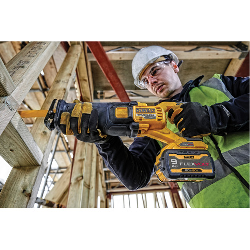 FlexVolt&reg; Max Brushless Reciprocating Saw (Tool Only), 60 V, Lithium-Ion Battery, 0-3000 SPM Cam Industrial
