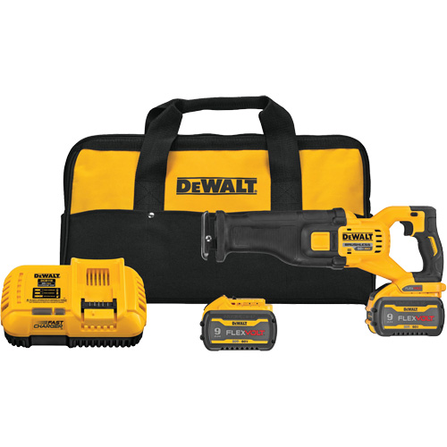 FlexVolt&reg; Max Brushless Reciprocating Saw Kit, 60 V, Lithium-Ion Battery, 0-3000 SPM Cam Industrial