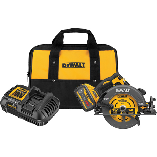 FlexVolt&reg; Max Brushless Circular Saw with Electric Brake Kit, 7-1/4", 60 V Cam Industrial