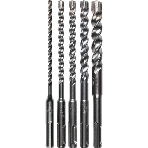 SDS-Plus 3-Cutter Bit Set, 5 Pieces, Carbide Cam Industrial