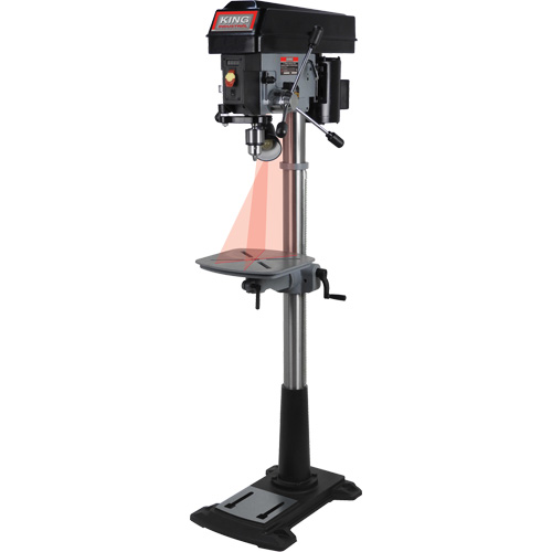 Variable Speed Drill Press, 15", 5/8" Chuck, 3300 RPM Cam Industrial