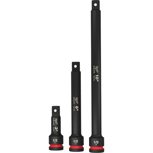 Shockwave Impact Duty Socket Extension Set, Impact, 1/2" Drive, 3"/6"/10" L Cam Industrial