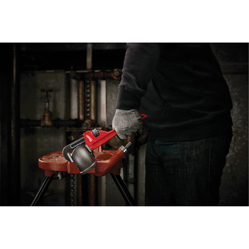 Cl&eacute; &agrave; tuyau, Cap des m&acirc;choires 1-1/2", Longueur 10", Fini Rev&ecirc;tement en poudre, Prise Ergonomique Cam Industrial