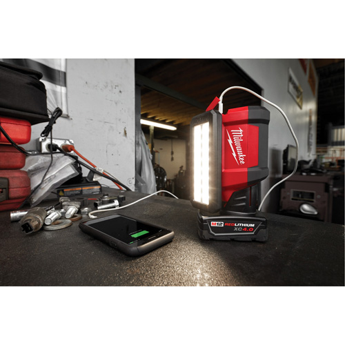 M12 Rover Service & Repair Flood Light with USB Charging, LED, 700 Lumens Cam Industrial