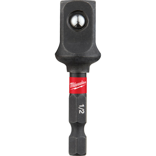 Shockwave Impact Socket Adapter, 1/4" Drive Size, 1/2" Male Size, Ball, 2" L Cam Industrial