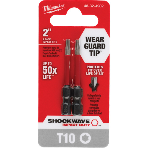 Embout de tournevis Shockwave Impact Duty, Torx, T-10, Prise 1/4" Cam Industrial