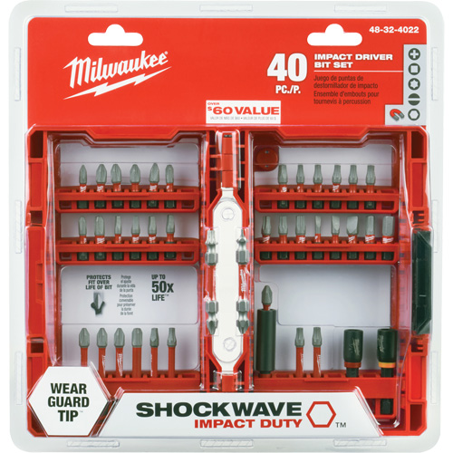 40-Piece Shockwave Impact Duty Driver Bit Set Cam Industrial