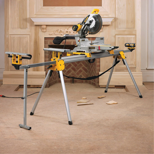 Double Bevel Sliding Compound Mitre Saw with Stand Cam Industrial
