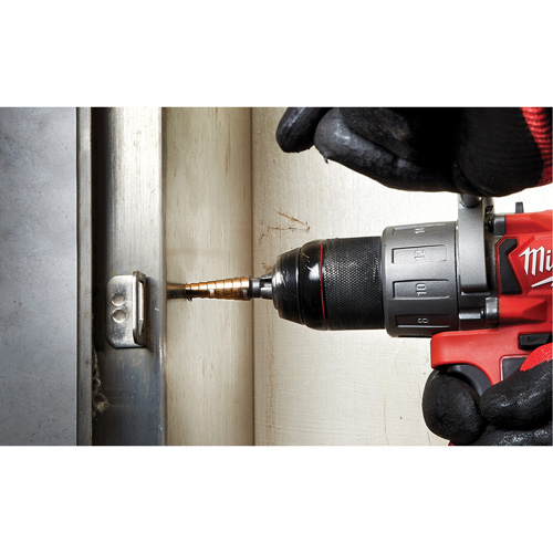 Step Drill Bit, 1/8"/#1 - 1/2"/#1 , 1/32" Increments, High Speed Cobalt Cam Industrial
