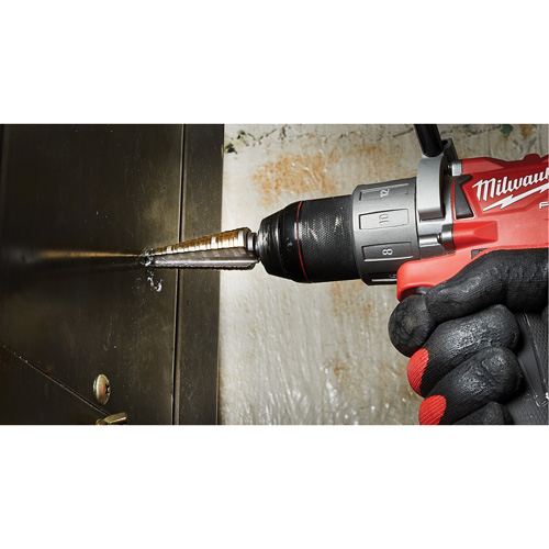 Step Drill Bit, 3/16"/#4 - 7/8"/#4 , 1/32" Increments, High Speed Cobalt Cam Industrial