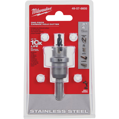 Scies-cloches au carbure monobloc, 3/4", Profondeur de la coupe de 3/16" Cam Industrial