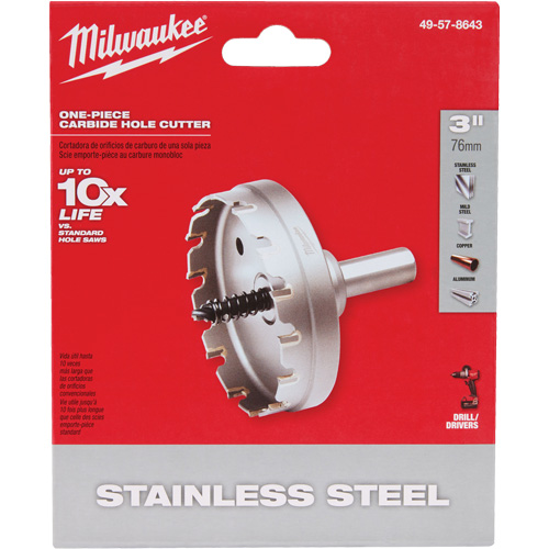Scies-cloches au carbure monobloc, 3", Profondeur de la coupe de 3/16" Cam Industrial