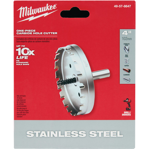 Scies-cloches au carbure monobloc, 4", Profondeur de la coupe de 3/16" Cam Industrial