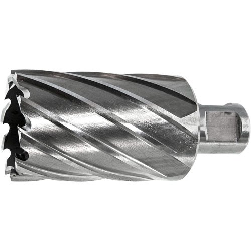 DRILLCO Annular Cutter, 7/16" Diameter, High Speed Steel, 1" Depth of Cut, 3/4" Shank Cam Industrial