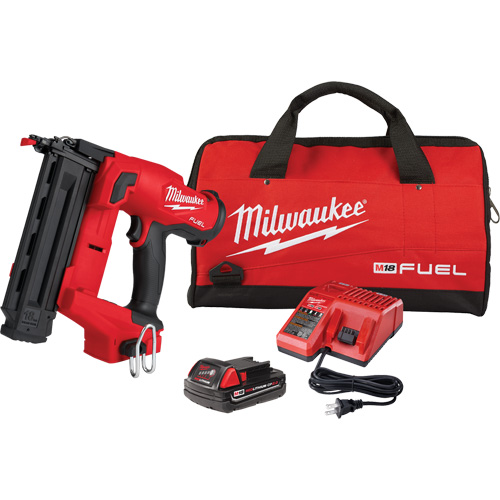 Ensemble de cloueuse pour clous de finition de calibre 18 M18 Fuel, 18 V, Lithium-ion Cam Industrial