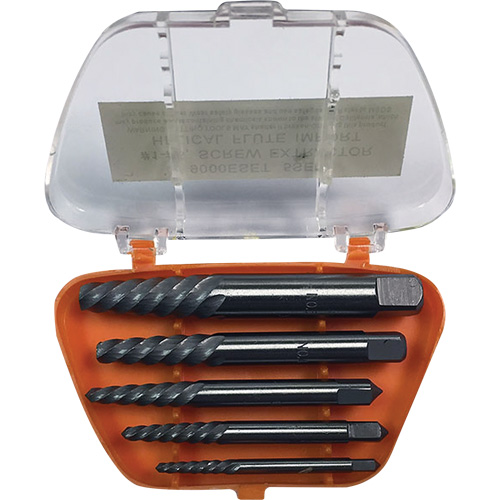Drillco&reg; Screw Extractor Set with Drills, Carbide, 5 Pieces Cam Industrial