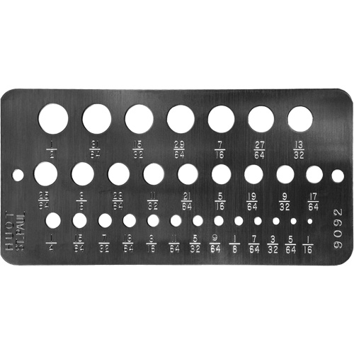 Drillco&reg; Fractional Sizes Drill Gauge Cam Industrial