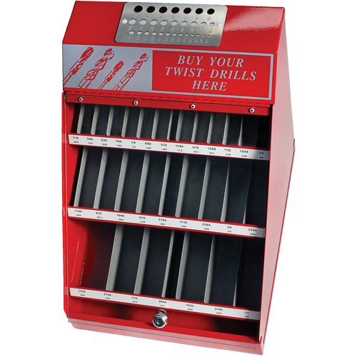 Drillco&reg; Fractional Cobalt Drill Bit Display Set, 540 Pieces Cam Industrial