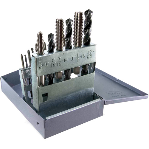 Drillco&reg; Tap & Drill Set, 18 Pieces Cam Industrial