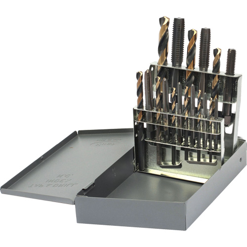 DRILLCO Tap & Drill Set, 18 Pieces Cam Industrial