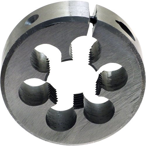 Fili&egrave;re ronde ajustable pour tuyaux Drillco, dia. 1/2", Filet de 1-1/2"-11, Acier rapide Cam Industrial