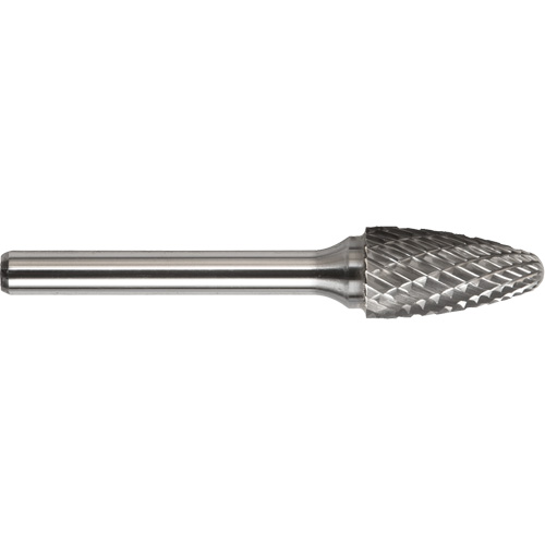 Drillco&reg; Single Cut Ballnose Tree Burr, SF-12 Cam Industrial