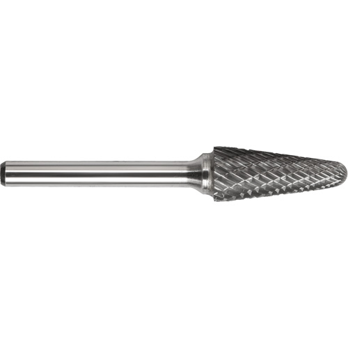 Drillco&reg; Single Cut Ballnose Cone Burr, SL-1 Cam Industrial