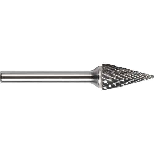 Drillco&reg; Single Cut Pointed Cone Burr, SM-2 Cam Industrial