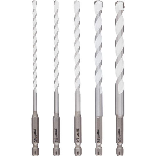 Jeu de forets multi-mat&eacute;riaux Shockwave, 5 morceaux, Carbure Cam Industrial