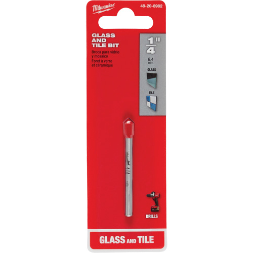 Glass & Tile Bit, 1/4", Carbide Cam Industrial