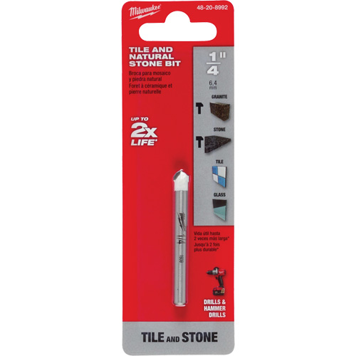 Natural Stone Bit, 1/4", Carbide Cam Industrial