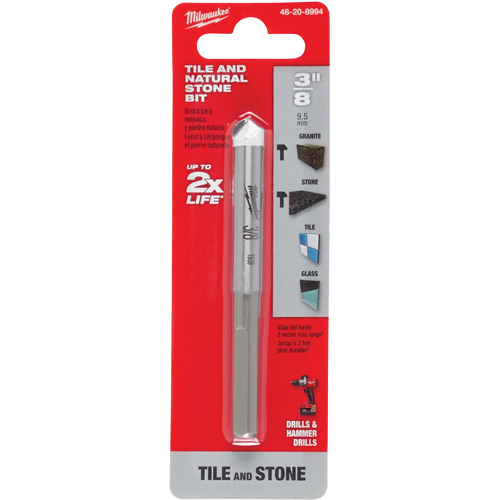 Natural Stone Bit, 3/8", Carbide Cam Industrial