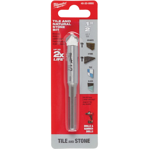 Natural Stone Bit, 1/2", Carbide Cam Industrial