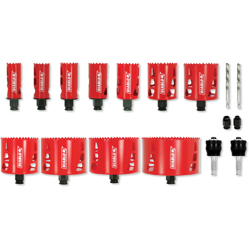 Plumber's Bi-Metal Hole Saw Set, 17 Pieces Cam Industrial