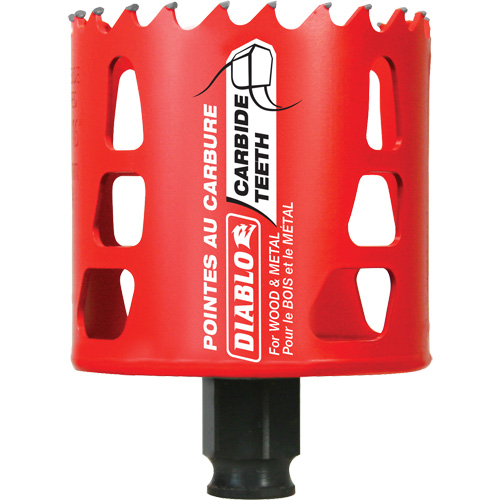 Scie cloche pour bois et m&eacute;tal, 2-11/16", Profondeur de la coupe 2-3/8", Carbure Cam Industrial