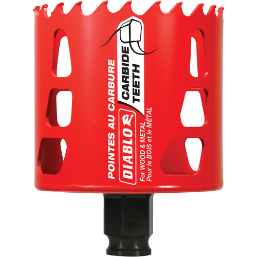 Scie cloche pour bois et m&eacute;tal, 2-3/4", Profondeur de la coupe 2-3/8", Carbure Cam Industrial