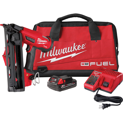 N&eacute;cessaire de clouage en biais M18 Fuel pour clous de finition de calibre 16, 18 V, Lithium-ion Cam Industrial