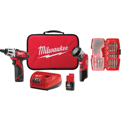 Trousse daccessoires pour tournevis avec lampe de travail, Lithium-ion, 12 V Cam Industrial
