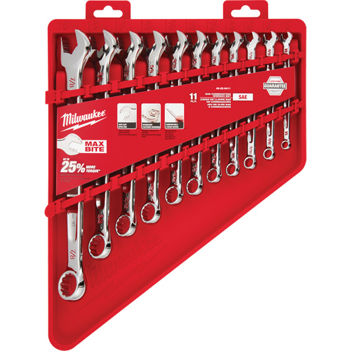 SAE Wrench Set, Combination, 11 Pieces, Imperial Cam Industrial